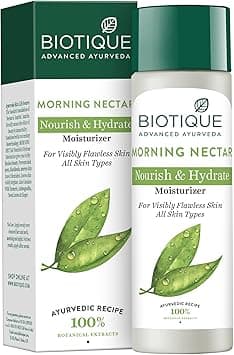 Biotique Morning Nectar Flawless Skin Moisturizer Lotion L Prevents Dark Spots Blackheads And Blemishes L Visibly Flawless Skin L Nourishes And Hydrates Skin L All Skin Types L 190Ml on Amazon.ae - Price Tracker