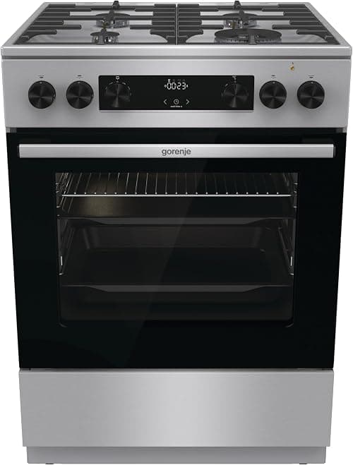 Gorenje GK6C62XA, 60 cm Freestanding Combination Cooker, 71 Litres Multifunction Oven With Fan, Cast Iron Pan Support, Easy Cleaning With Aqua Clean Function, Made in Czech Republic, 1 Year Warranty on Amazon.ae - Price Tracker