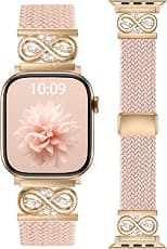 Braided Magnetic Band Compatible with Apple Watch Bands 40/41/38/42/44/45/46/49mm Women Men, Infinity-Style Loop Stretchy Elastic Nylon Woven Strap for iWatch Series 11 10 9 8 7 6 5 4 SE/Ultra 3 2 1 - Best Deal Finder