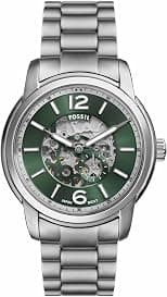 Fossil Men's Heritage Automatic Silver Stainless Steel Bracelet Watch (Model: ME3262) - دليلك لأفضل العروض
