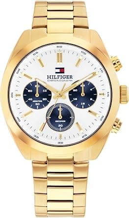 Tommy Hilfiger Chronograph Quartz Watch for Men with Gold Colored Stainless Steel Bracelet - 1710723 - Amazon.ae Price Tracker