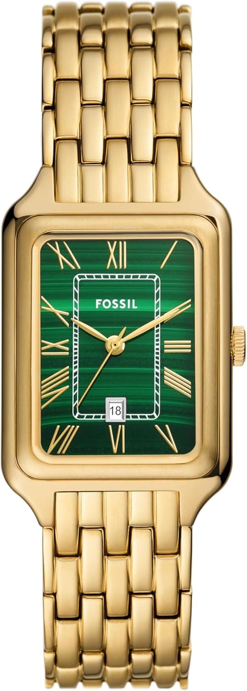 Fossil Women's Raquel Quartz Stainless Steel Three-Hand Watch, Color: Gold (Model: ES5341) on Amazon.ae - Price Tracker