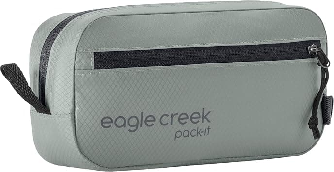 Eagle Creek Pack-It Isolate Quick Trip - Compact Travel Toiletry Bag for Optimizing Luggage Space - Lightweight - Water-Resistant - Easy-Grab Zipper - Sustainable Materials - X-Small - Storm Grey on Amazon - Best Deal Finder