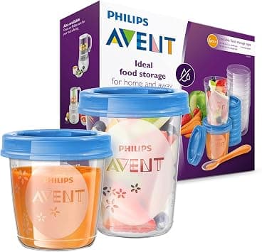 PHILIPS Avent SCF721/20 Baby Food Storage Cups (180/240ml) - Pack of 10, Blue - دليلك لأفضل العروض