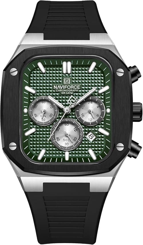 Naviforce - Men's Quartz Watch with Automatic Date and Week Indication - Analogue Wrist Watch على Amazon.ae - متتبع الأسعار