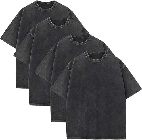 KEEPSHOWING Mens Oversized T Shirts Acid Wash Loose Fit Vintage Washed Tee Shirt Short Sleeve Streetwear Casual T-Shirts on Amazon - Best Deal Finder