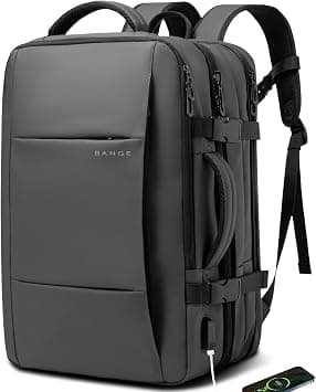 BANGE 45L Travel Backpack, hand luggage carry on backpack,Water Resistant Durable Fit for17.3inch laptop for men and women (GREY, L) (1908) على Amazon.ae - متتبع الأسعار