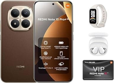 REDMI Note 15 Pro+ 5G Mocha Brown 12G RAM 512G ROM + Xiaomi smart band 9 active + Redmi buds 6 Play - Global Version on Amazon.ae - Price Tracker