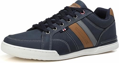 Arrigo Bello Men Sneakers Casual Shoes Non-slip Lace Up Comfortable Trainers Breathable Footwear Leather Sneaker Size 41-46 على Amazon.ae - متتبع الأسعار