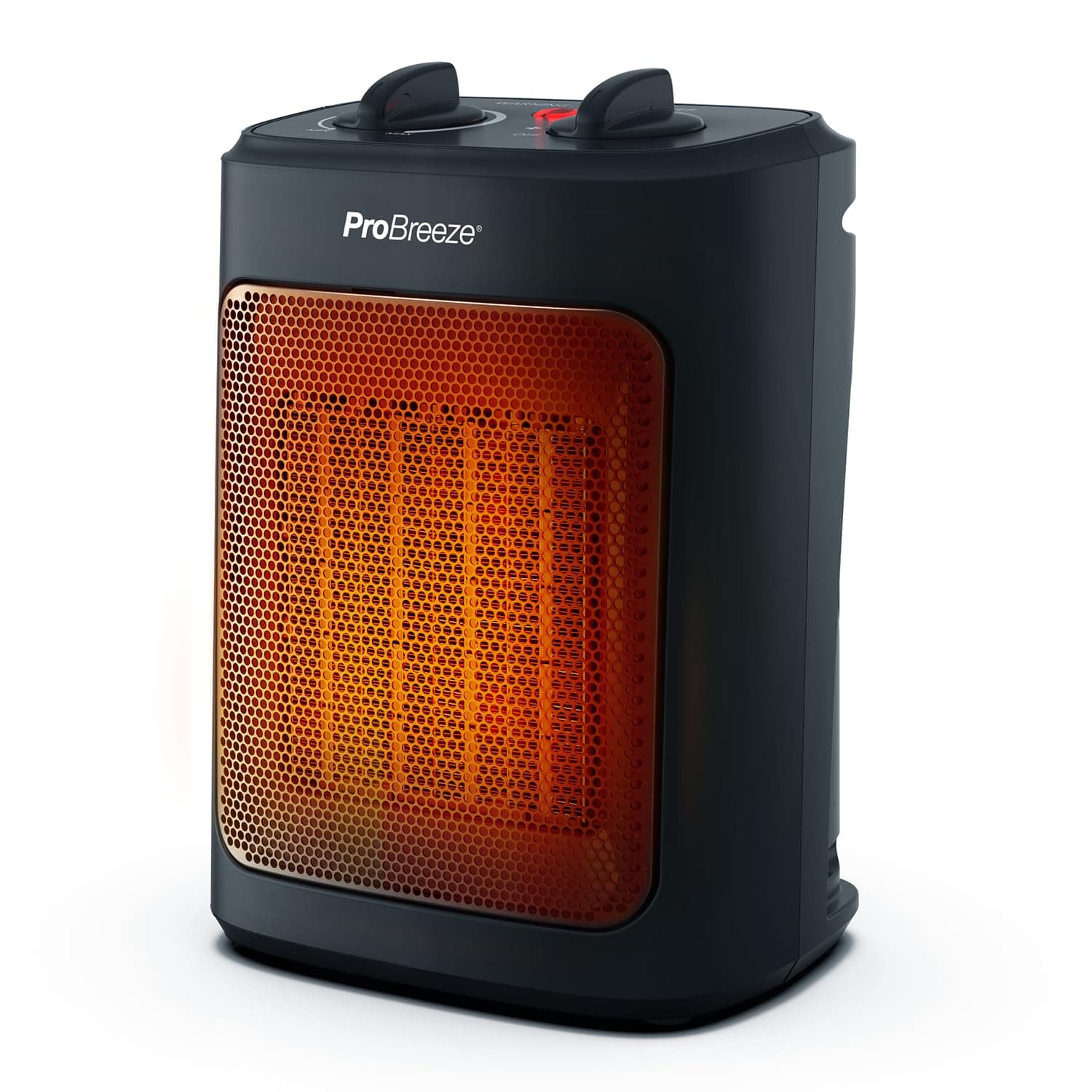 Pro Breeze 2000W Mini Ceramic Fan Heater - 3 Heat Settings & Fan Only Mode with Built-in Overheat and Tip Over Protection, Electric Heater for Home, Office and Bedroom - Black on Amazon.ae - Price Tracker