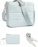 Purses for Women 2PCS Puffer Quilted Crossbody Shoulder Hobo Bags Trendy Ladies Handbag with Coin Wallet 2 Adjustable Straps - Best Deal Finder