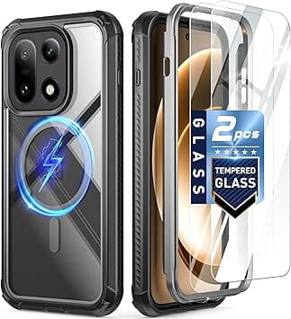 Poetic Guardian Case for OnePlus 15 5G, | Magsafe Compatible |2 Tempered Glass Screen Protector | Work with Fingerprint ID |, Full Body Shockproof Rugged Clear Cover Case, Black/Clear - Amazon.ae Price Tracker