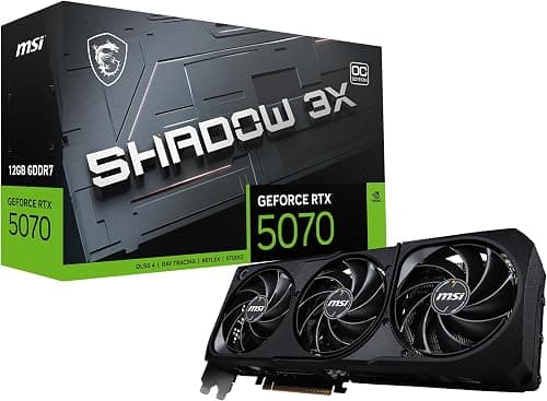 MSI Gaming RTX 5070 12G Shadow 3X OC Graphics Card (12GB GDDR7, 192-bit, Extreme Performance: 2557 MHz, DisplayPort x3 2.1a, HDMI 2.1b, NVIDIA Blackwell Architecture) on Amazon.ae - Price Tracker