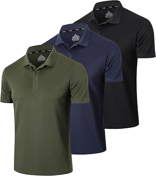 3er Pack Polo Shirts for Men Quick-Dry Men's T-shirts Moisture Wicking Comfortable Golfshirt Tops,Tees on Amazon.ae - Price Tracker