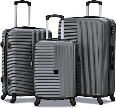Hard Shell Horizo Vertic ABS Lightweight 3 PCS SET (20/24/28 Inch) Luggage, Combination Lock, Suitcase على Amazon.ae - متتبع الأسعار