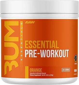 RAW Essential Pre-Workout Powder (Orange) - Chris Bumstead Sports Nutrition Supplement for Men & Women - Preworkout Energy Powder with Caffeine, L-Citrulline, L-Tyrosine, & Beta Alanine Blend on Amazon.ae - Price Tracker