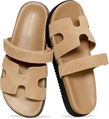 Project Cloud Mayven womens Slide | Plush Soft Insole Water Resistant Beach Footwear - Stylish Womens Slides Comfortable Women Sandals - Non-Slip Outsole on Amazon.ae - Price Tracker