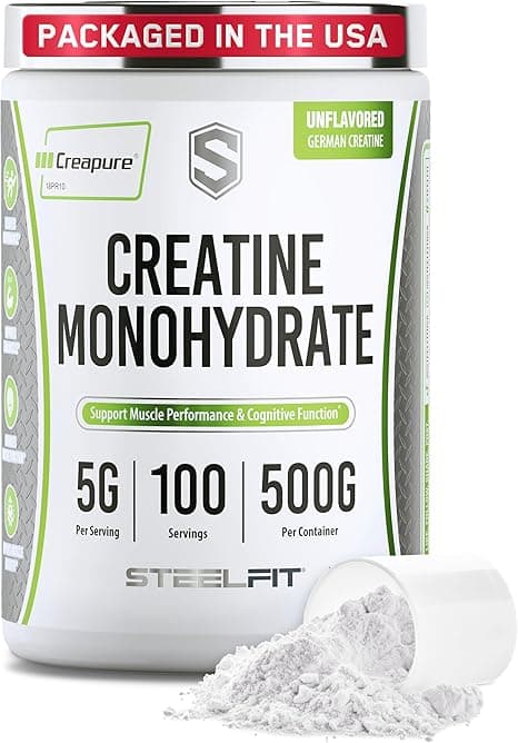 SteelFit Creapure Creatine Monohydrate Powder, Unflavored - German Micronized Creatine Powder for Men & Women - Gym Workout Nutritional Supplements for Muscle Gain, Brain Health & Strength Building on Amazon.ae - Price Tracker