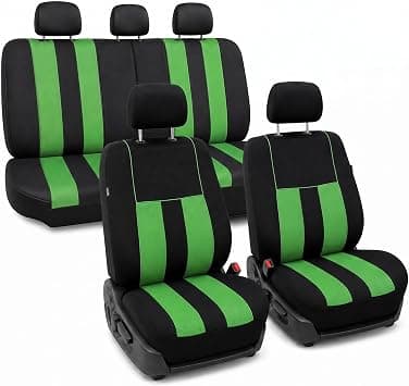 FH Group Car Seat Covers Full Set Green Cloth - Universal Fit, Automotive Seat Covers, Low Back Front Seat Covers, Airbag Compatible, Split Bench Rear Seat, Washable Car Seat Cover for SUV, Sedan, Van على Amazon.ae - متتبع الأسعار