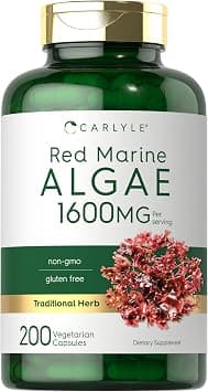 Carlyle Red Marine Algae 1600mg | 200 Capsules | Vegetarian Supplement | Non-GMO, Gluten Free | on Amazon.ae - Price Tracker