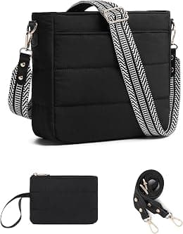 Purses for Women 2PCS Puffer Quilted Crossbody Shoulder Hobo Bags Trendy Ladies Handbag with Coin Wallet 2 Adjustable Straps - Best Deal Finder