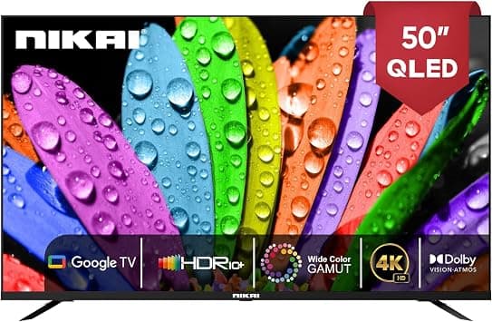 Nikai 50 Inch 4K QLED Ultra HD Smart Google TV, Hands Free Voice Control, Game Master, Dolby Vision + Atmos, 4K HDR10+, Effortless Connectivity with Android & Apple devices - NPROG50QLED - Amazon.ae Price Tracker