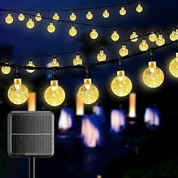 Redare Solar String Lights Outdoor,Warm White Crystal Ball Fairy Lights Waterproof Solar Powered String Lights for Garden,Decoration Lighting for Home, Garden, Patio, Yard and Party (100 LED 12M) - Best Deal Finder