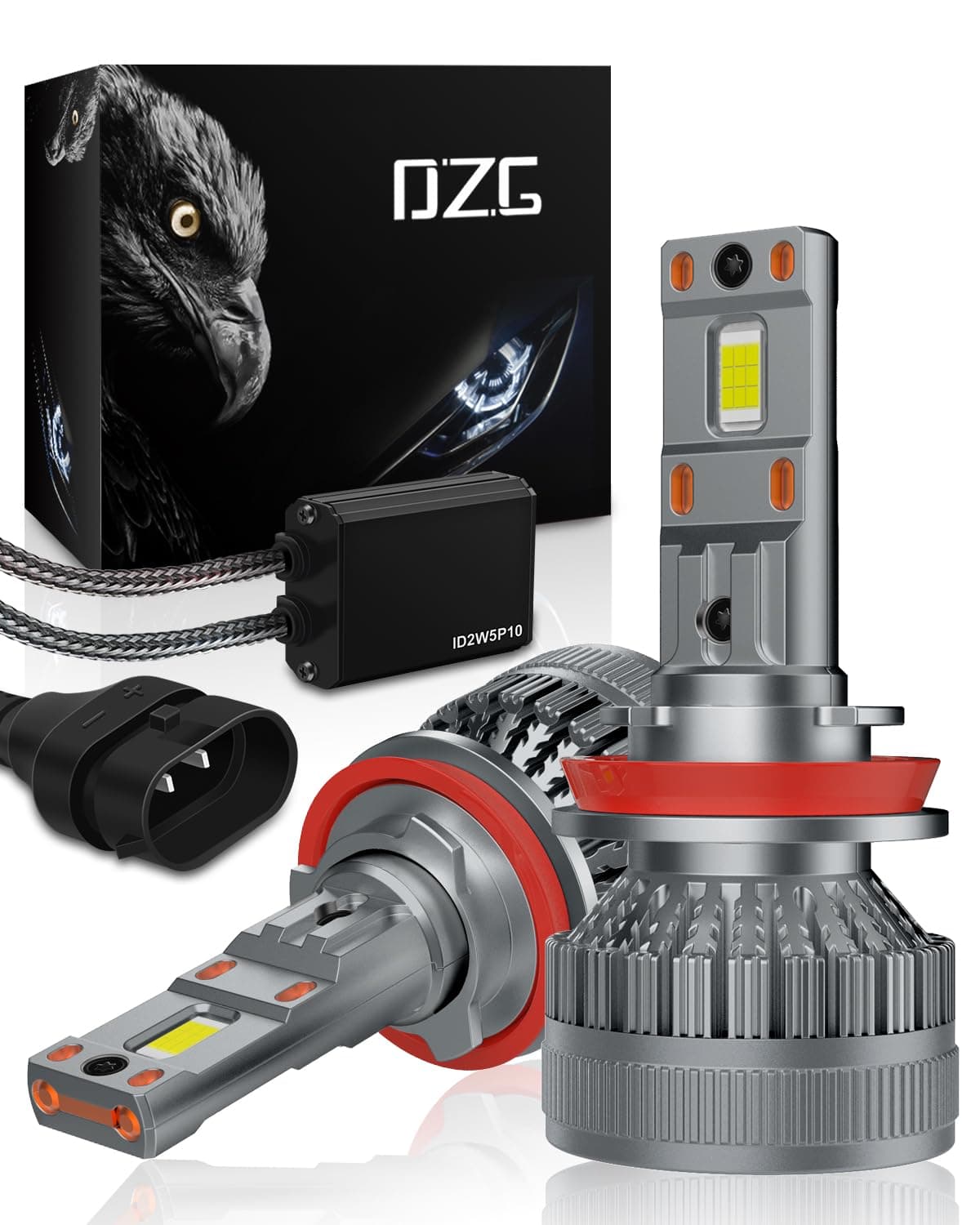 DZG H8 H9 H11 LED Headlight Bulbs 6500K 45W Super Bright LED Bulb High Low Beam Halogen Replacement LED Headlights Conversion Kit, 2 Pack on Amazon.ae - Price Tracker