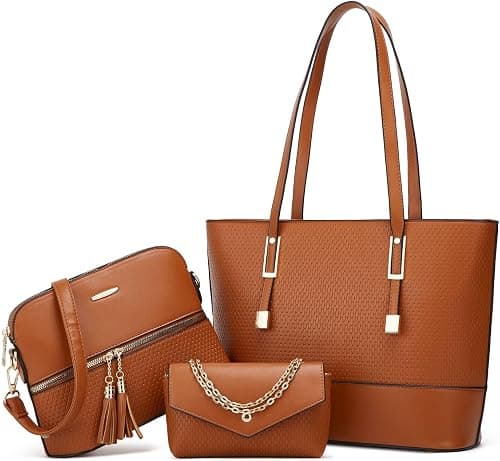 Women Fashion Handbags Wallet Tote Bag Shoulder Bag Satchel Purse Top Handle Set على Amazon.ae - متتبع الأسعار