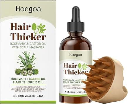 Rosemary Castor Hair Oil - 100ML Nourishes Strengthens Normal Hair with Scalp Massager on Amazon.ae - Price Tracker