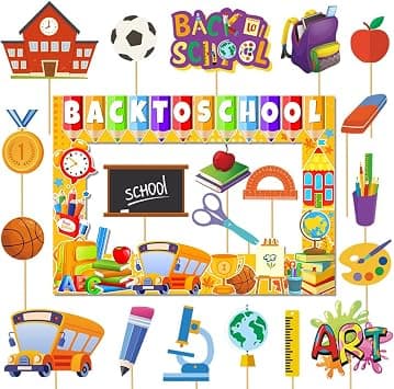 BIGTHREE Back to School Photo Booth Props, 20 Pcs First Day of School Welcome Decorations, School Party Decorations, Teacher Students Welcome Party Supplies, First Day of Class on Amazon.ae - Price Tracker
