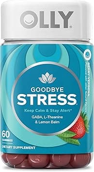 OLLY Goodbye Stress Gummy, GABA, L-Theanine, Lemon Balm, Stress Relief Supplement, Berry, 60 Count on Amazon.ae - Price Tracker