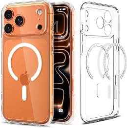 Spigen Ultra Hybrid MagFit designed for iPhone 17 Pro Max case cover [MagSafe compatible] (2025) - Clear White - Amazon.ae Price Tracker