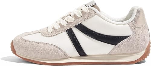 LUCKY STEP Women's Retro Fashion Sneakers Non Slip Comfortable Casual Running Shoes Breathable Classic Walking Trainers on Amazon.ae - Price Tracker