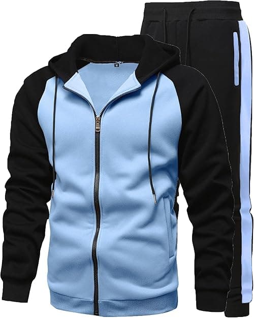 GXAMOY Men's 2 Pieces Tracksuits Running Sports Suits Drawstring Waistband Sweatsuit on Amazon.ae - Price Tracker