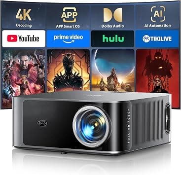 [1200 ANSI/Netflix-Licensed/36W Dolby Audio] Smart Projector with WiFi 6 and 2-Way Bluetooth, Auto Focus & Keystone, TOPTRO X9 4K Supported Outdoor Movie Projector, Gray on Amazon.ae - Price Tracker