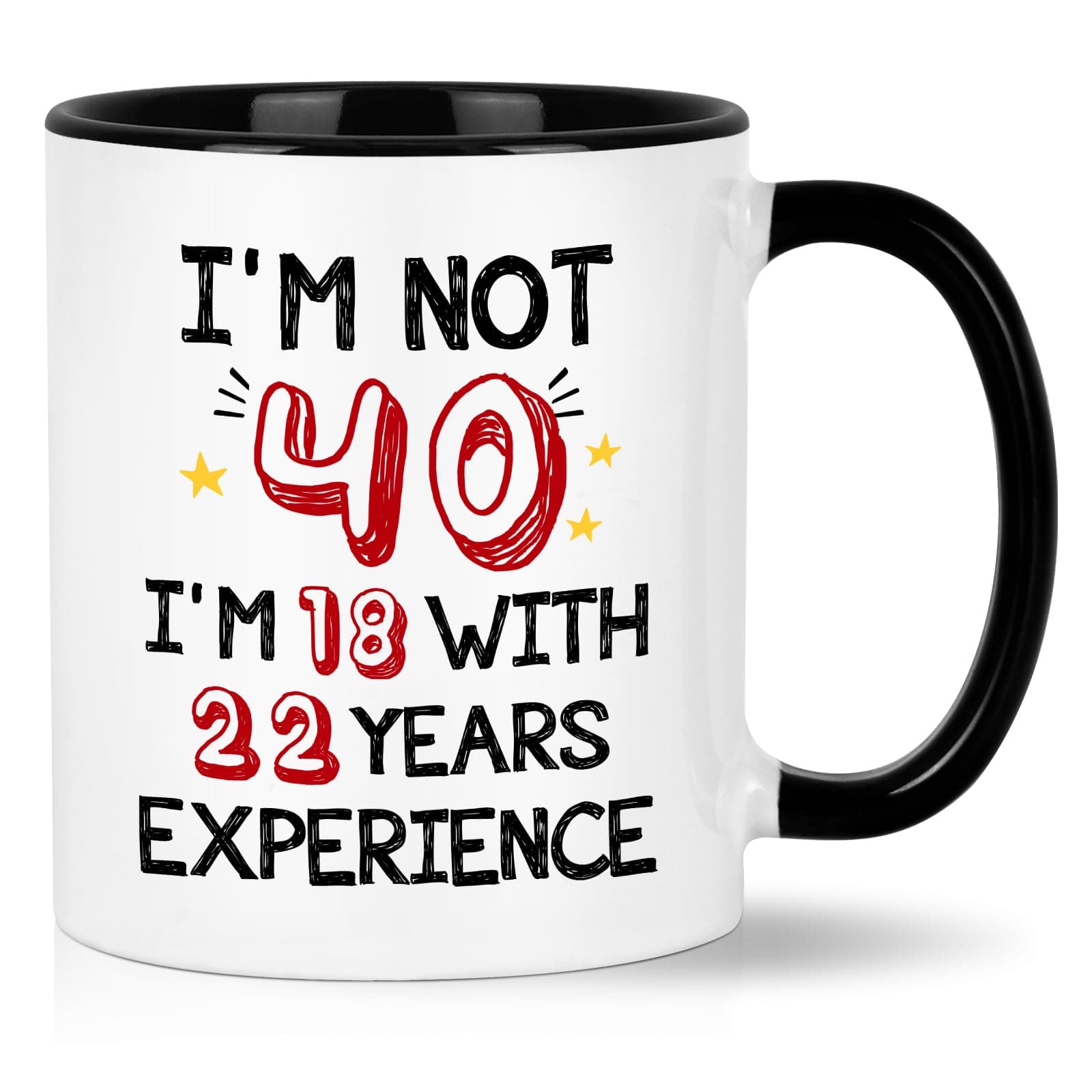 YHRJWN 40th Birthday Gifts for Women & Men - Funny 'I'M Not 40' Mug, 11 Oz on Amazon.ae - Price Tracker