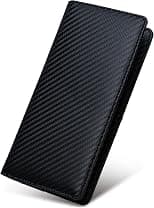 Alldaily Bifold Long Slim Wallets for men, Leather RFID Blocking Credit Card Holder with ID Window - Best Deal Finder