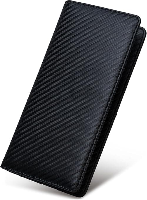 Alldaily Bifold Long Slim Wallets for men, Leather RFID Blocking Credit Card Holder with ID Window on Amazon.ae - Price Tracker