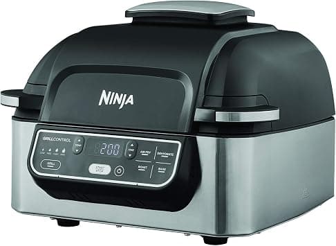 Ninja Foodi Health Grill and Air Fryer [AG301UK] 5.7 Litres, Brushed Steel and Black on Amazon.ae - Price Tracker