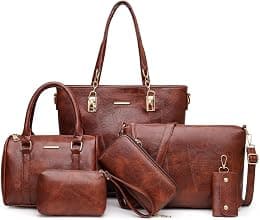 2E-youth womens Purses and Handbags Set tote handbag satchel shoulder bag purse - Best Deal Finder