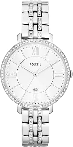 Fossil Jacqueline Women's Watch with Stainless Steel or Leather Band, Analog Watch Display - متتبع أسعار Amazon.sa