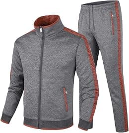 Men's Casual Tracksuit Long Sleeve Sweatsuit Athletic Set Full Zip Running Jogging Sports Jacket and Pants - Best Deal Finder