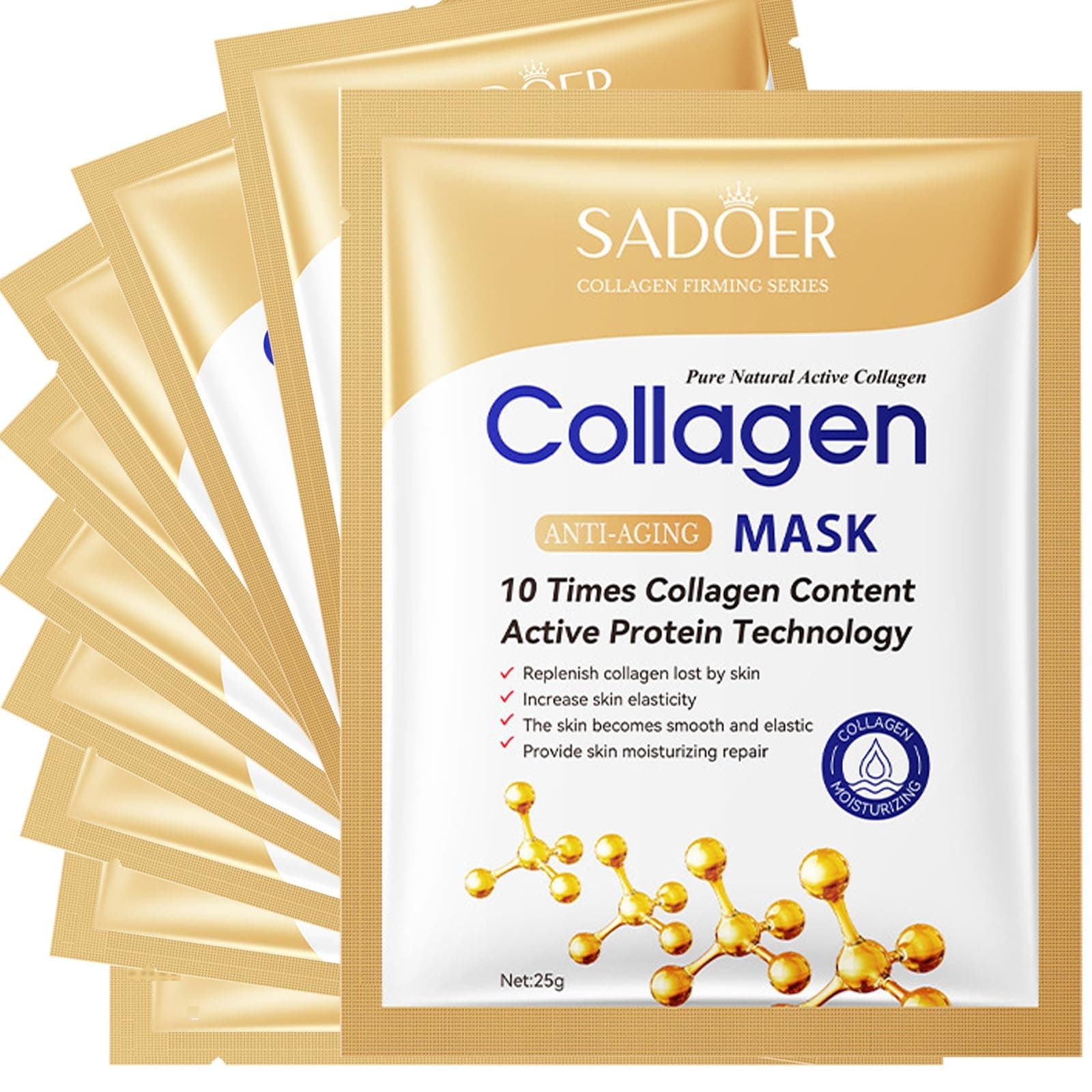 10 PCS Korean Collagen Face Masks – Instant Hydration, Anti-Wrinkle, Skin Firming & Brightening Sheet Masks for All Skin Types on Amazon.ae - Price Tracker