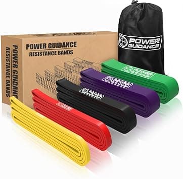 POWER GUIDANCE Pull Up Assist Bands - Heavy Duty Resistance Band, Mobility & Powerlifting Exercise Bands, Perfect for Body Stretching, Powerlifting, Resistance Training, Single Band & Set - Best Deal Finder