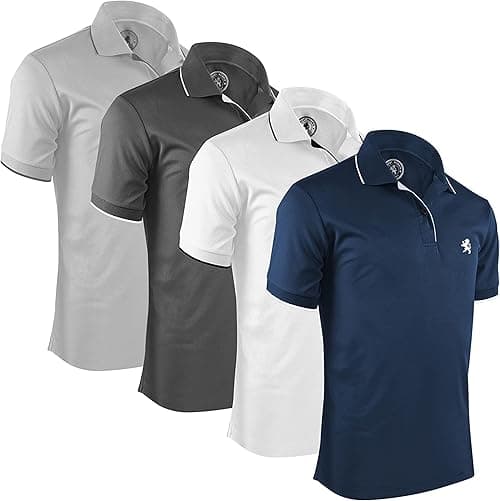 Albert Morris Mens Striped Short Sleeve Polo Shirts 4 Pack on Amazon.ae - Price Tracker