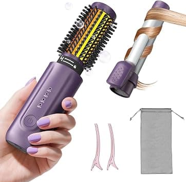 Angju Cordless Curling Iron Brush, 2 in 1 Mini Travel Hot Straightener Comb with 200 Million Negative Ions, Dual Voltage & Lightweight for Travel, Anti-Tangle, 4 Temps, Anti-Tangle on Amazon.ae - Price Tracker