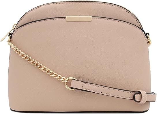 FashionPuzzle Saffiano Small Dome Crossbody bag with Chain Strap on Amazon.ae - Price Tracker