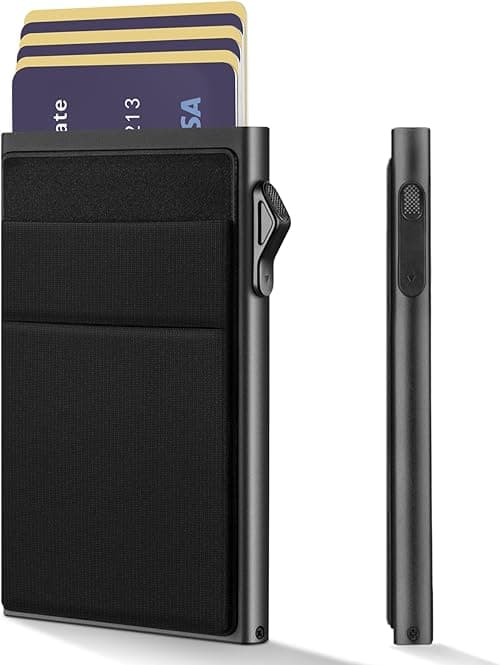 YESIIW Apple Airtag Wallets, Slim Mens Wallets RFID Blocking, Pop Up Credit Card Holder for Men Air tag Wallet on Amazon.ae - Price Tracker