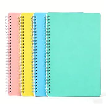 Spiral Notebook, 4 Pack, 1 Subject, College Ruled Paper, 8.3'' x 5.9'', 80 Sheets/ 160 Pages Per Notebook, Assorted Pastel Colors, for Back to School (A5) على Amazon.ae - متتبع الأسعار